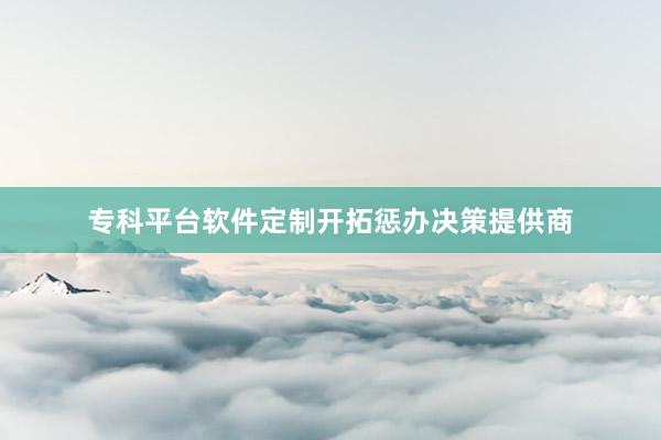 专科平台软件定制开拓惩办决策提供商